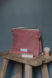Cotton Canvas wash bag - Rosewood