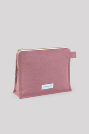 Cotton Canvas wash bag - Rosewood
