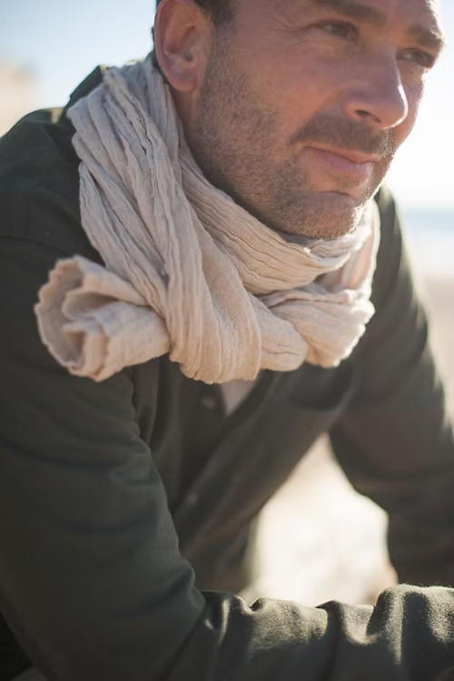 Hemp Voile Scarf - Gris Perle